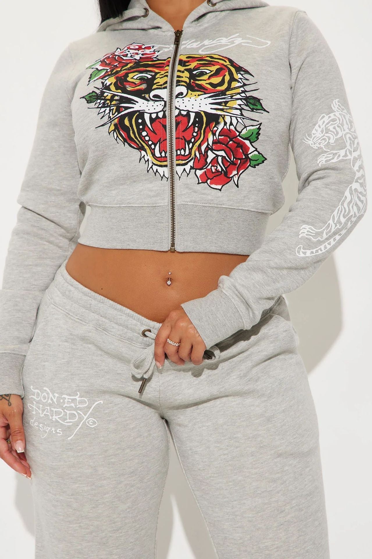 2025 European and American Women's Clothing Spring and Autumn Fashion Outdoor Casual Street Positioning Printing Sweatshirt and Sweatpants Suit