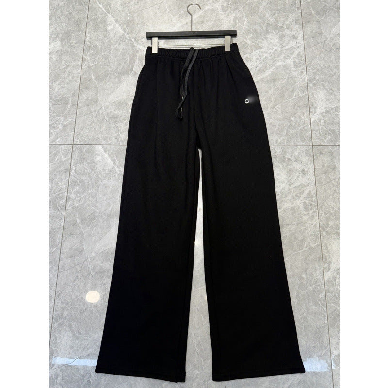 GMABCD A-L-O 25 Autumn Winter New Korean Style Casual Fashion Thin Fleece Set Full Zipper Hooded Sweatshirt + Sweatpants