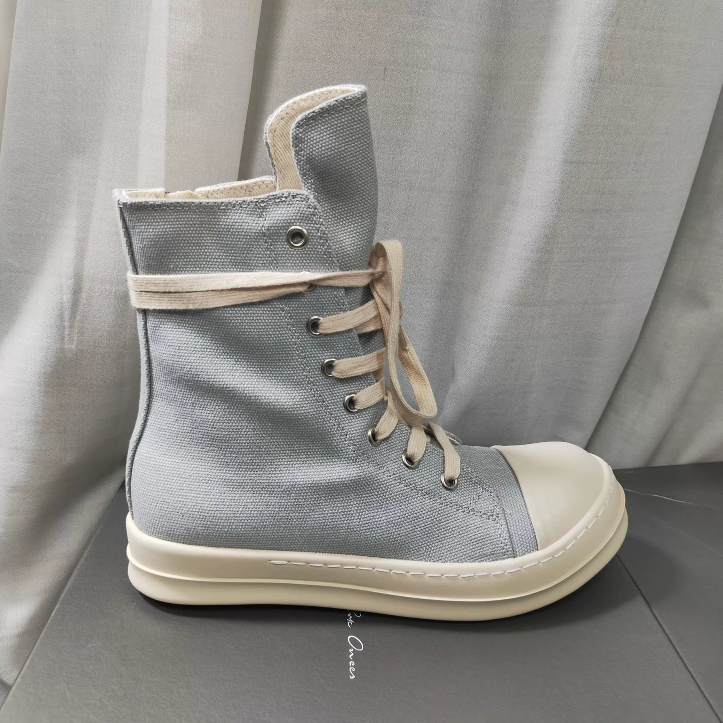 Unisex platform canvas high-top sneakers image 12