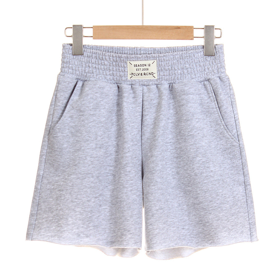 Women's high-waist wide-leg cotton shorts image 6