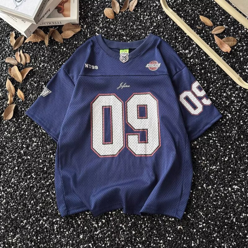 VARIANT_IMAGE::Navy Blue | Unisex football jersey tee