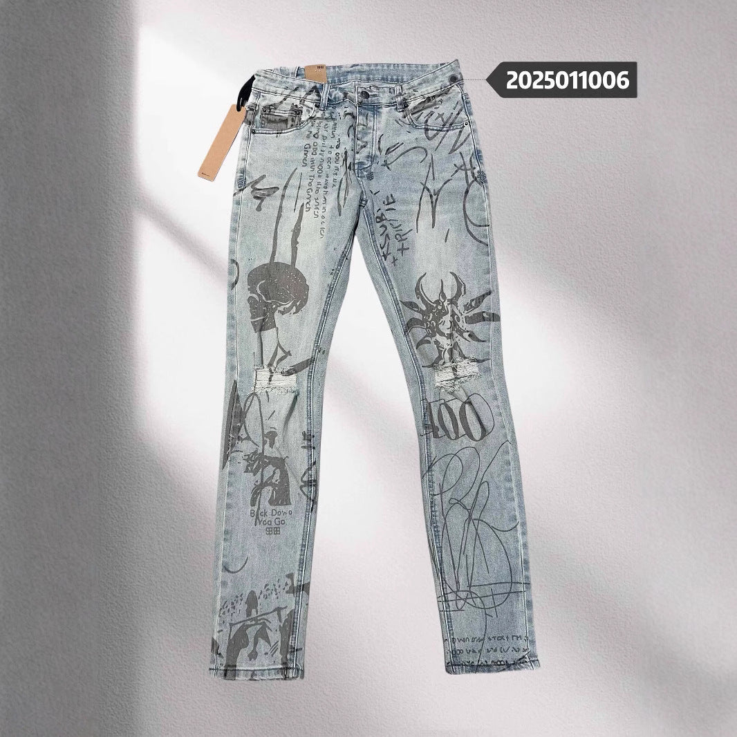 Trendy KSUBI Men's Pants Casual Slim Fit slim fit skinny stretch denim jeans for men