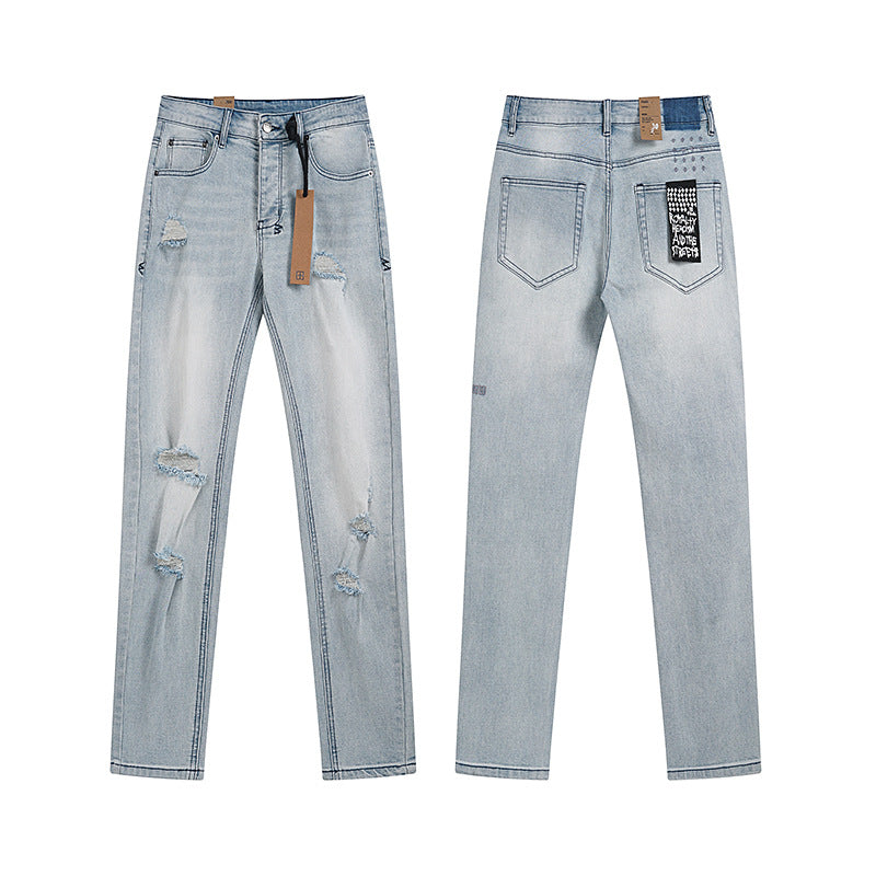 Trendy KSUBI Men's Pants Casual Slim Fit slim fit skinny stretch denim jeans for men