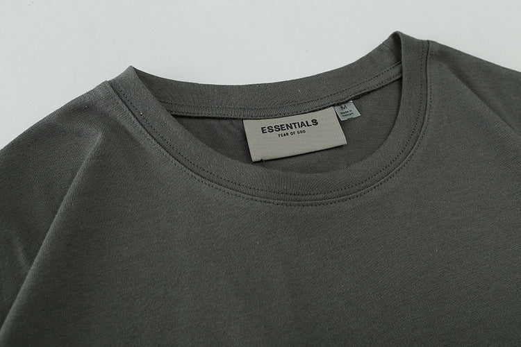 FAG2025 New Double Line Chest Silicone Letter GAD Trendy Loose High Street Short Sleeve T-Shirt for Men