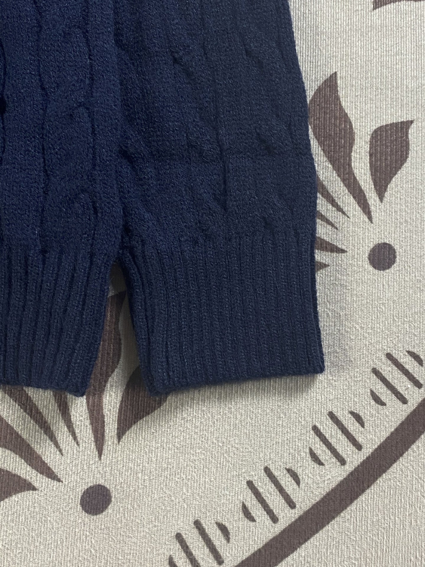 RL Raff Pony Label Autumn Winter Warm Cable Knit Zipper Sweater Cardigan Women Embroidered Cable Cardigan Men