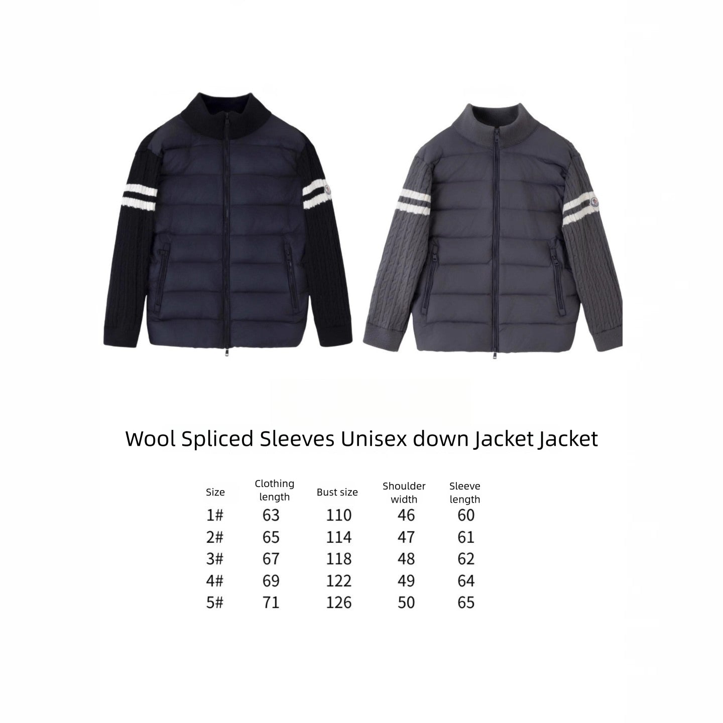 GMabcd 2026 Autumn Winter New Product Mouth Cover Wool Spliced Sleeves Unisex Down Jacket Coat