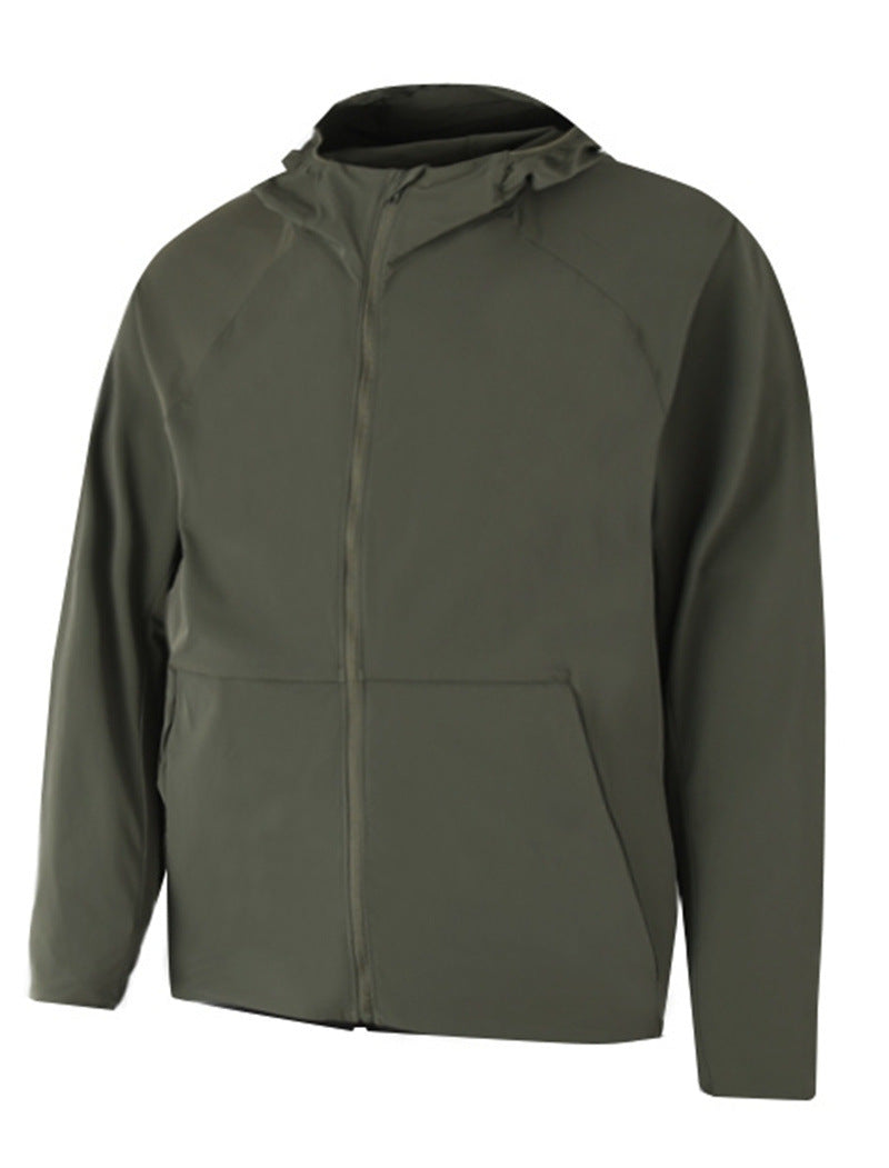 Pace Breaker Men's Summer Skin Jacket LU-LU Lightweight Men's Outdoor Sun Protection Hooded Windbreaker