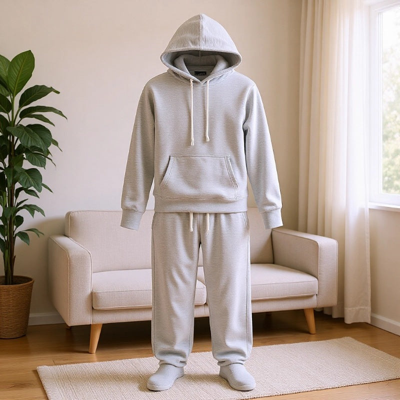 LULU Embroidered Hooded Zipper Cardigan Slim Fit Sweatshirt Set Fleece Lined Full Zipper Cardigan Jacket Gold Label