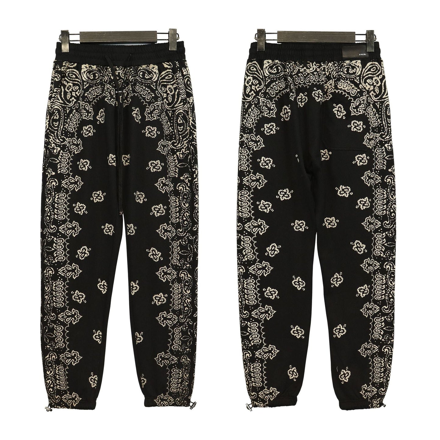 Hooded Sweatshirt Cashew Hoodie Floral Loose Pants Unisex Retro Sports Set Casual Pants Trend
