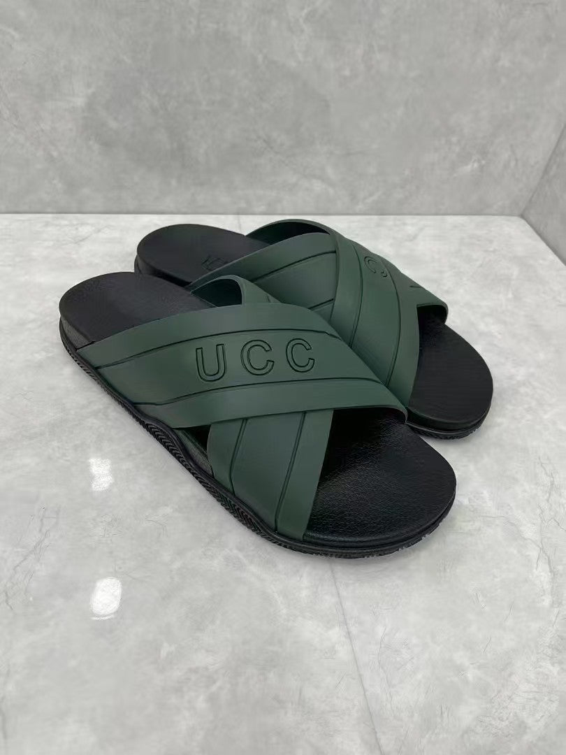 Summer Stripes Slippers Indoor and Outdoor Korean Style Couple Word Non-Slip Bathroom Home Fashion Trend
