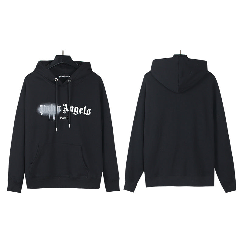 Gmabcd New Spray Paint Graffiti City Letter Logo Printing Terry High Street Couple Hooded Sweater