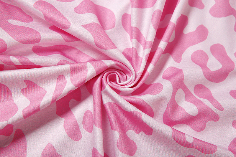 2025 Autumn Women's New Fashion Hooded Camouflage Print Long Sleeve Sports Trendy Slim Fit Long Pants Two-Piece Set