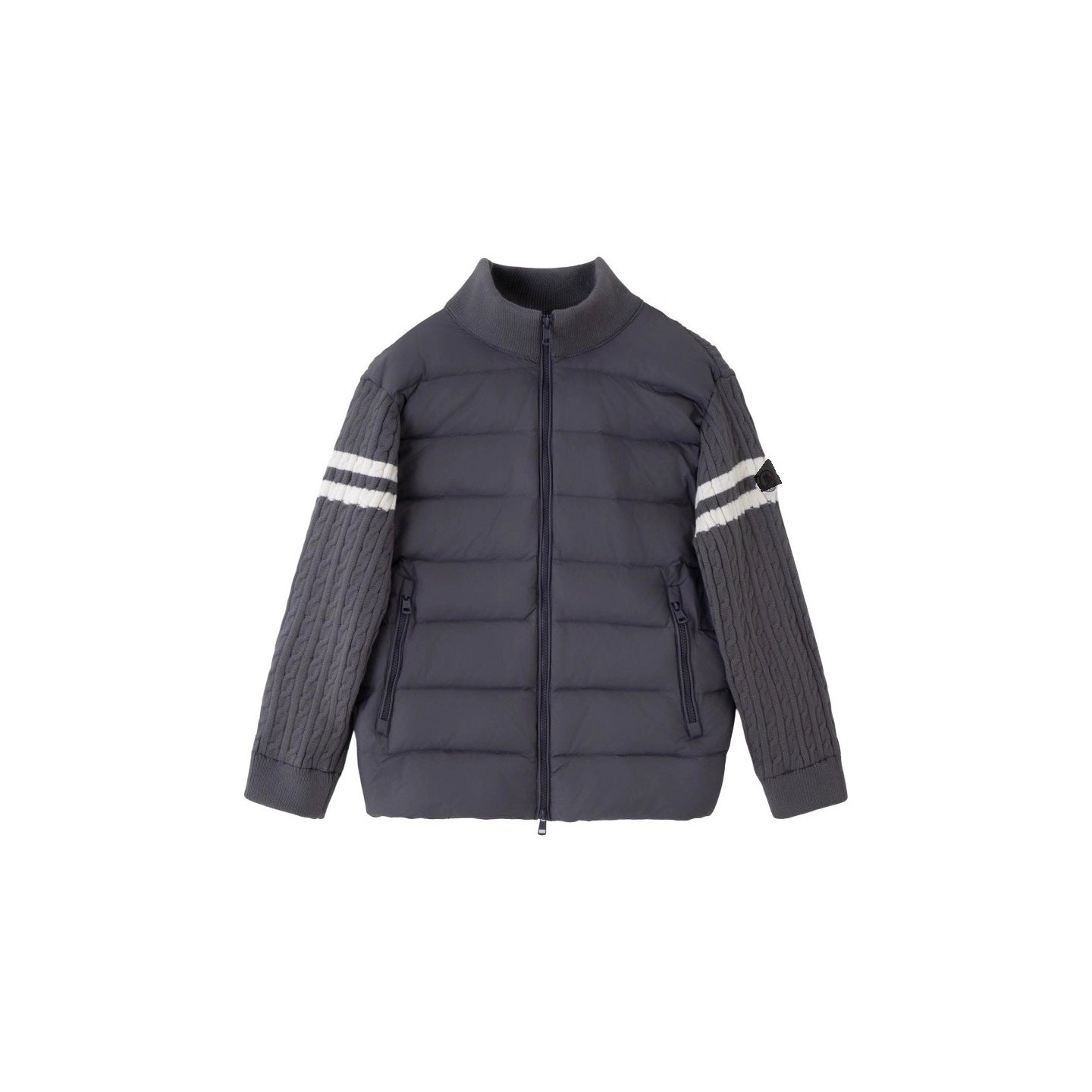 GMabcd 2026 Autumn Winter New Product Mouth Cover Wool Spliced Sleeves Unisex Down Jacket Coat