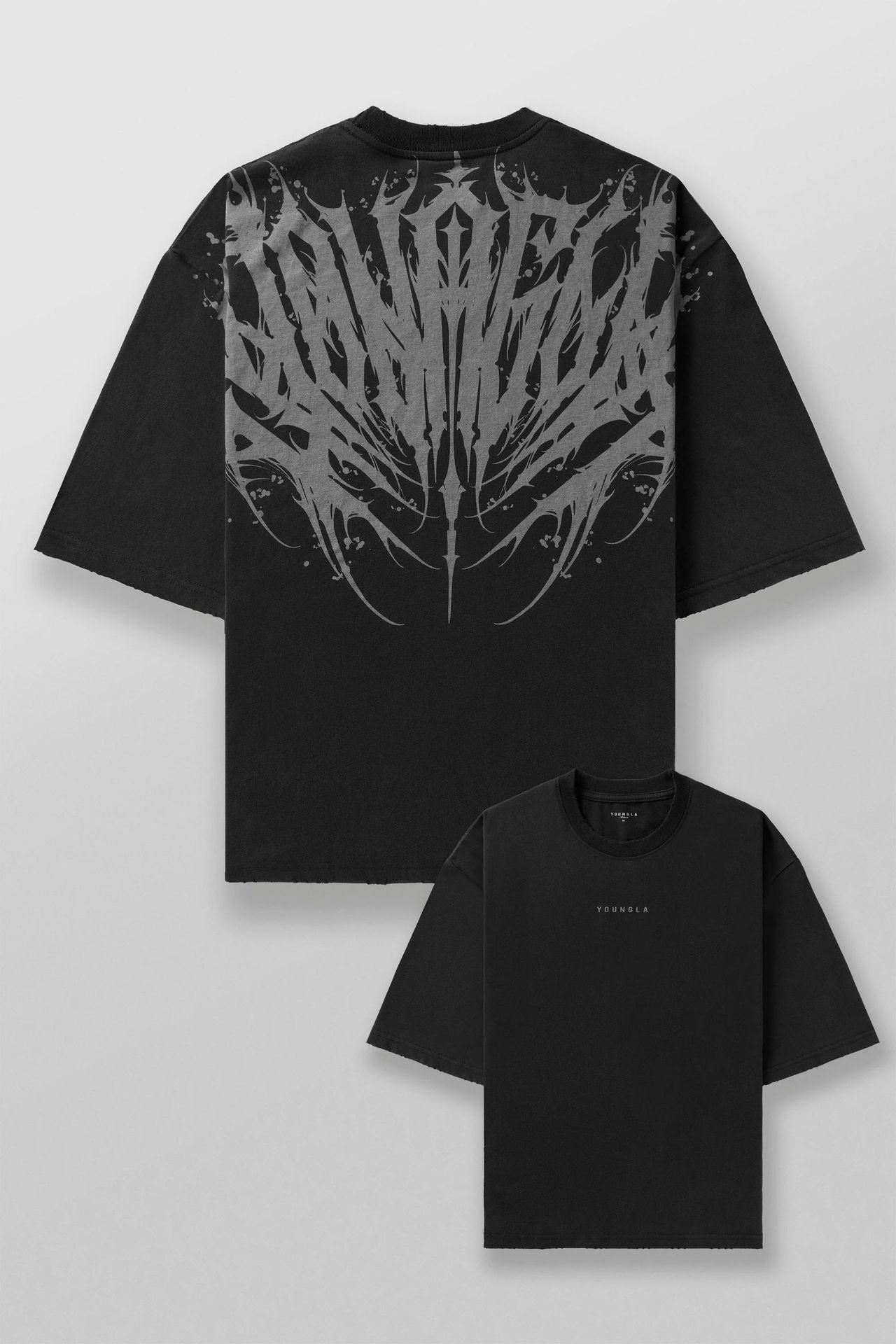 YOUN-GL& American Style New Men's T-Shirt Summer Casual Loose Trendy Brand Printed Cotton Short Sleeve Sports T-Shirt