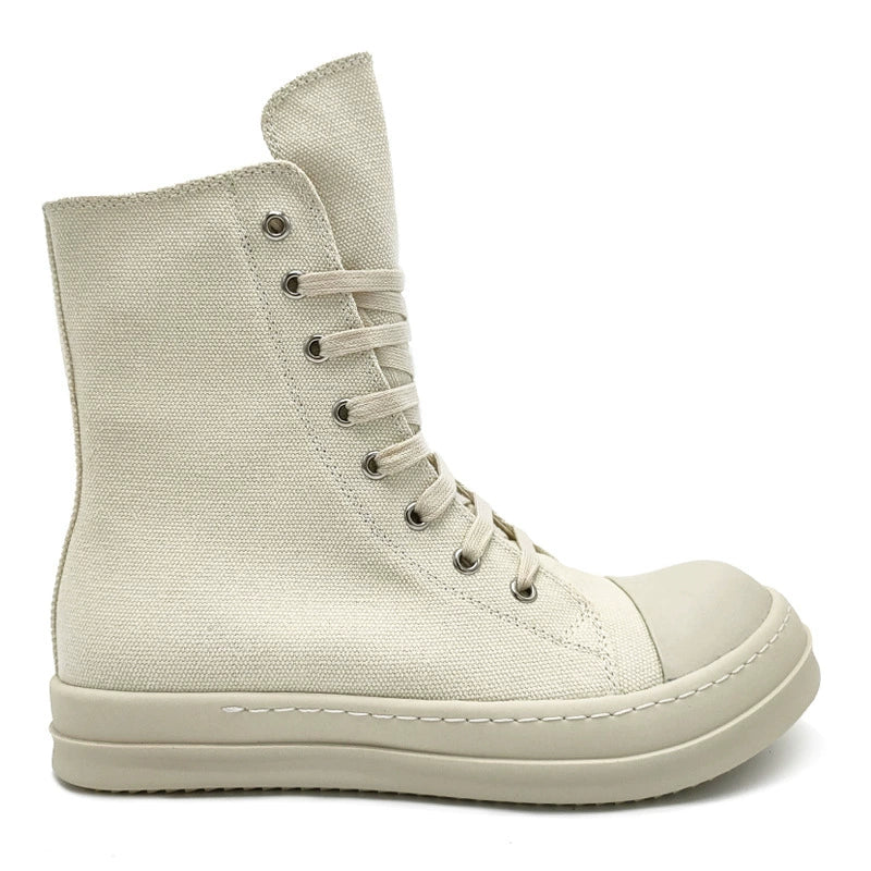 Unisex platform canvas high-top sneakers image 9