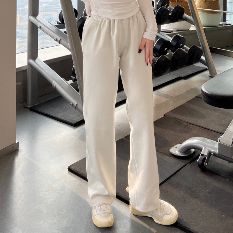 Lulu Same Yoga Wide-Leg Pants Softstreme Pants Exercise Casual Pants Women Loose Straight Slim Fit