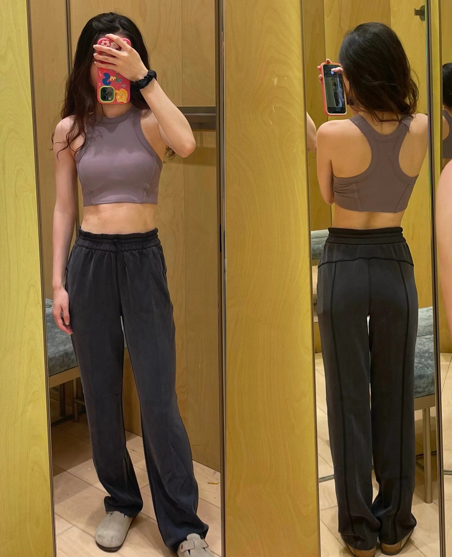 Lulu Same Yoga Wide-Leg Pants Softstreme Pants Exercise Casual Pants Women Loose Straight Slim Fit
