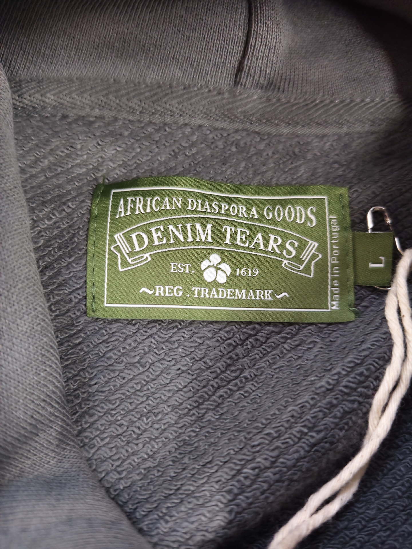 DENIM TEARS Gemstone Kapok Hoodie Trendy Brand Casual Zipper Jacket Hooded Sweatshirt