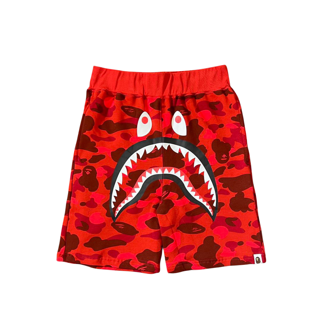 Trendy Brand BP Classic Shark Camouflage Men's Casual Loose Sports Five-Point Shorts High-End Terry Drawstring Shorts Trend