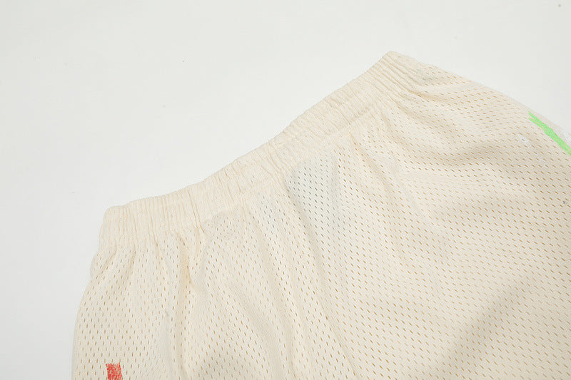 Gallery Splash-Ink Mesh Shorts 2025 Summer Men's Youth plus Size Shorts