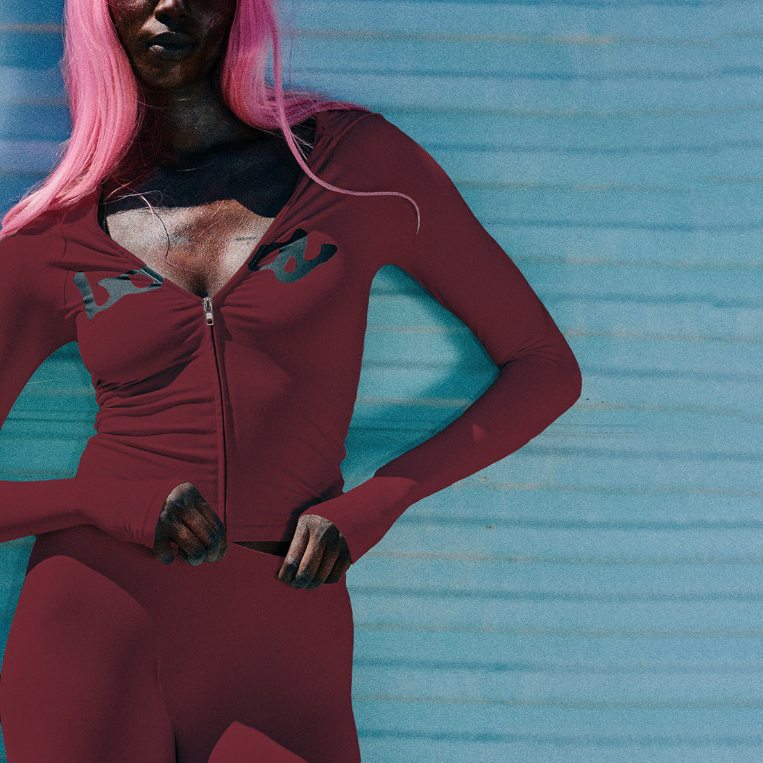 2025 Autumn Women's New Fashion Hooded Camouflage Print Long Sleeve Sports Trendy Slim Fit Long Pants Two-Piece Set