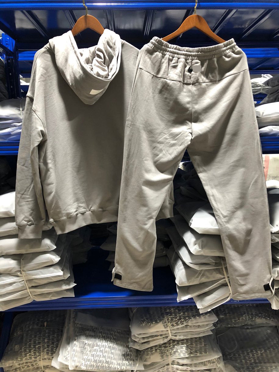 Fog Three-Party Collaboration Double Hoodie Sweatshirt 400g Heavyweight Fleece Cotton Loose Jacket for Men