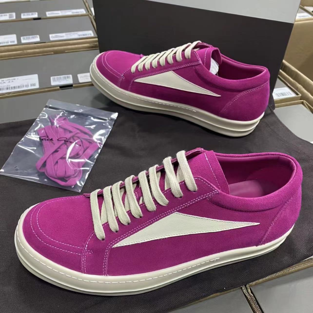 GMAbcd RICK Original Main Line New Leather Surface OWENS High Street Low-top Niche Shoes