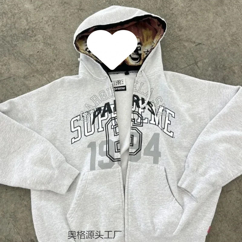 Zipper Cardigan 2025 New Style 1994 English Print National Trend Treasure Boy Hoodie