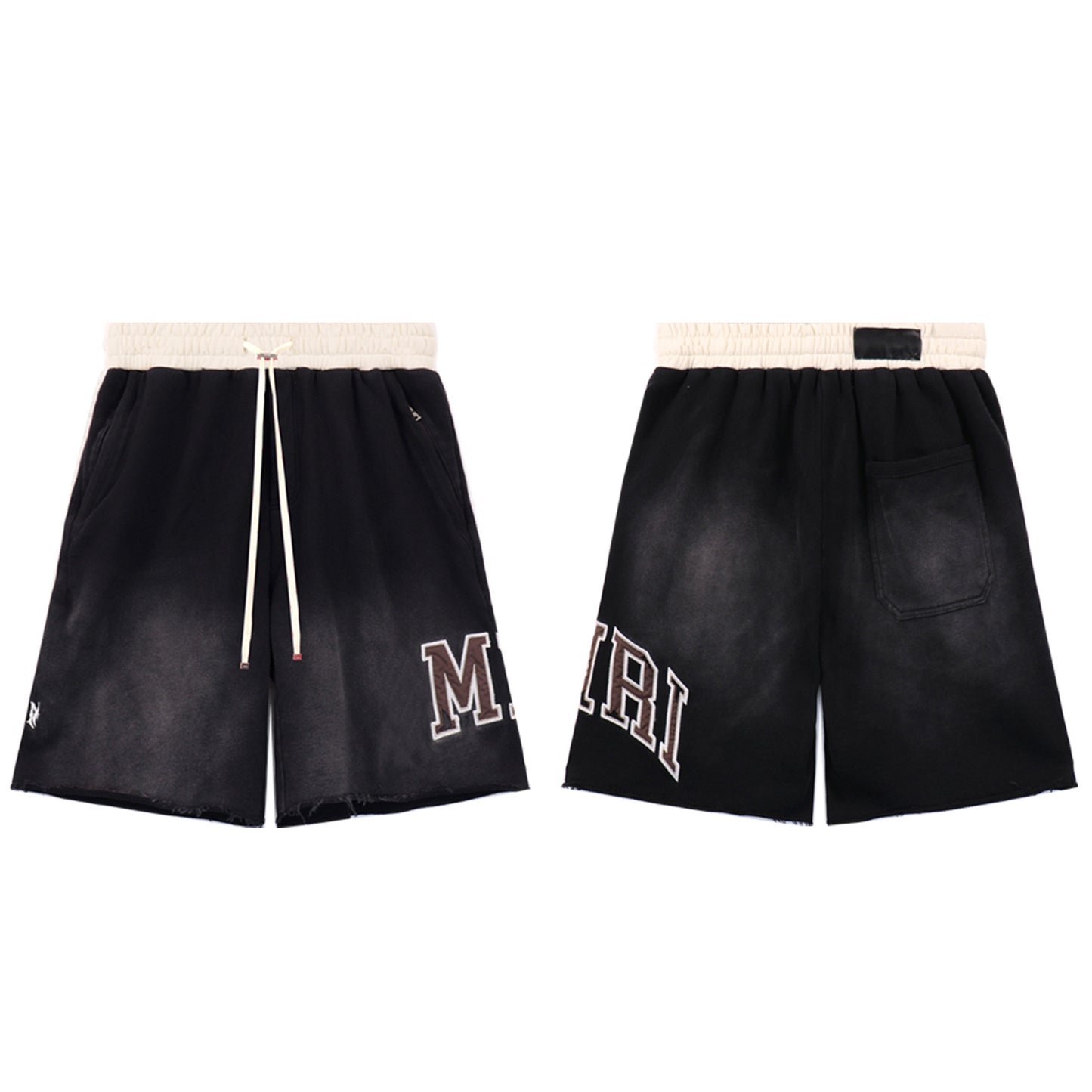 GMAmi-ri Summer Washed and Worn Casual Letter American T-shirt Loose Men's and Women's Same Shorts Suit