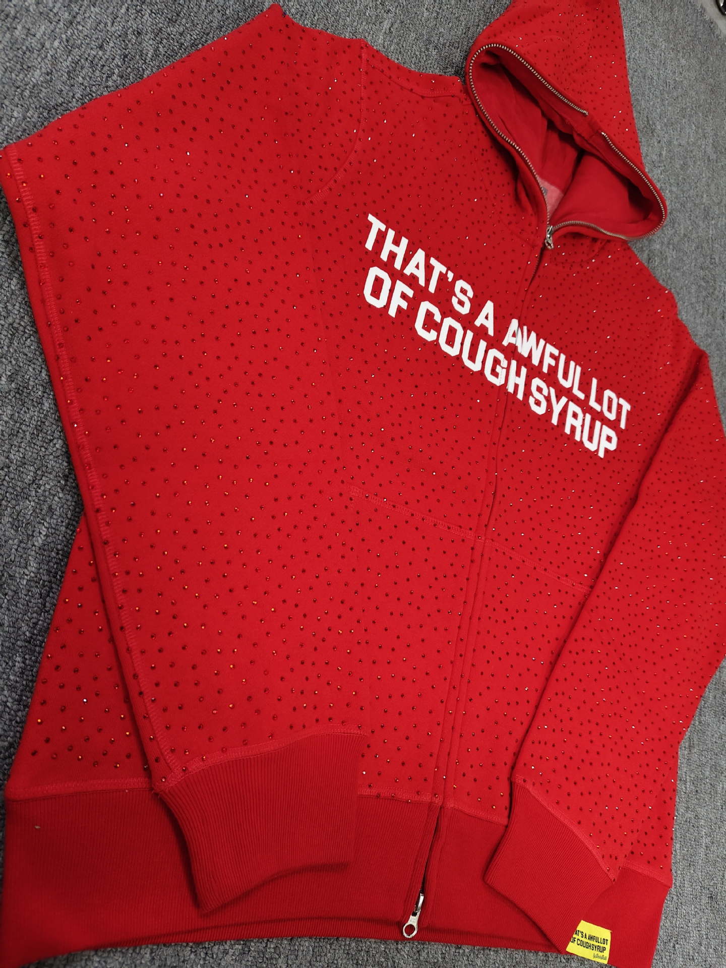 THAT'S A AWFUL LOT OF COUGH SYRUP HOODIE Full Diamond Zipper Hoodie Sweatshirt for Men