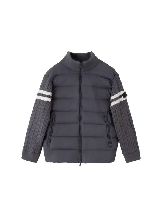 GMabcd 2026 Autumn Winter New Product Mouth Cover Wool Spliced Sleeves Unisex Down Jacket Coat