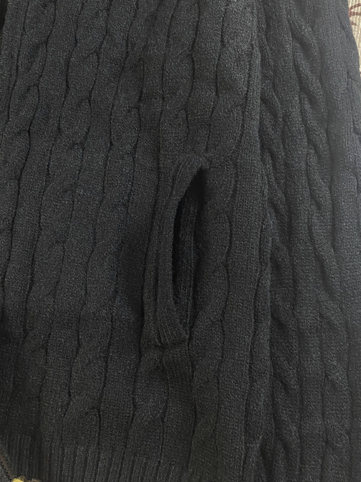 RL Raff Pony Label Autumn Winter Warm Cable Knit Zipper Sweater Cardigan Women Embroidered Cable Cardigan Men