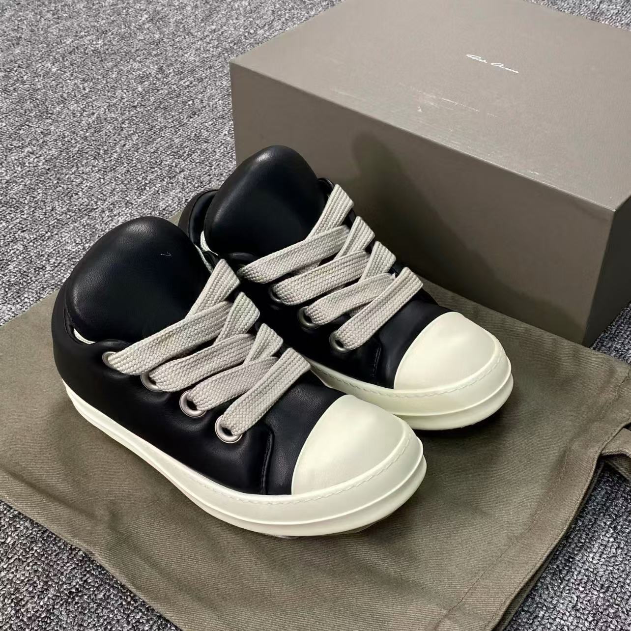 GMAbcd RICK Original Main Line New Leather Surface OWENS High Street Low-top Niche Shoes