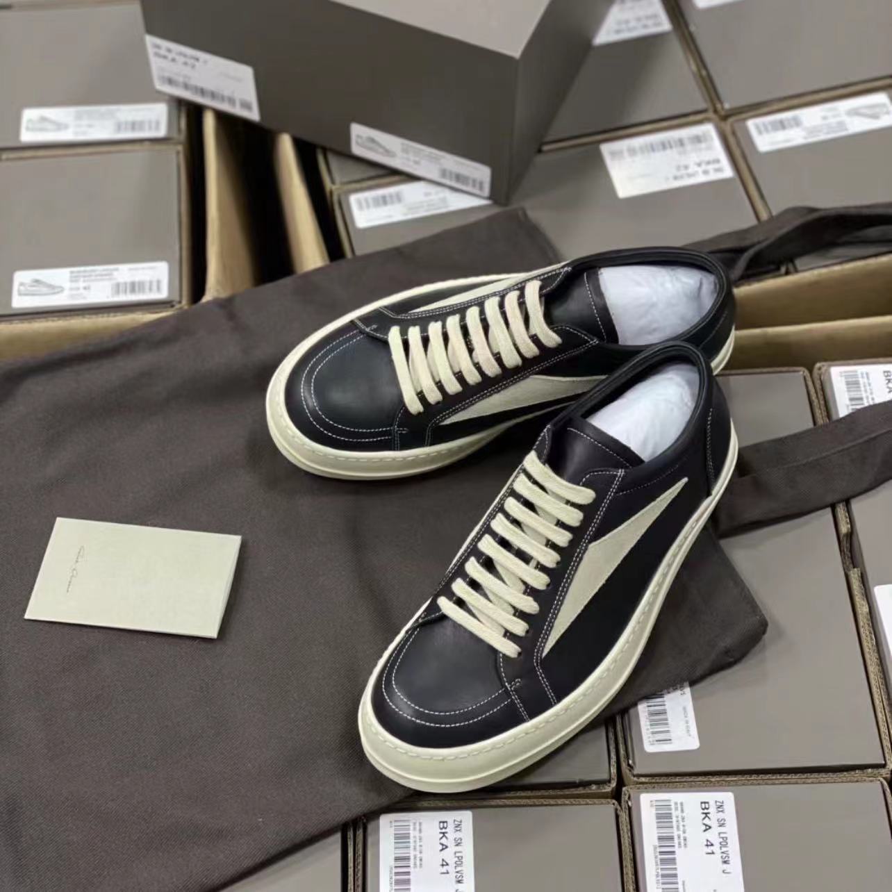 GMAbcd RICK Original Main Line New Leather Surface OWENS High Street Low-top Niche Shoes