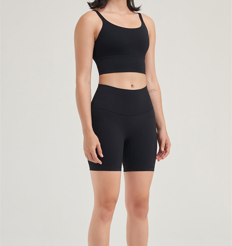 Women's Yoga Shorts Sports High Waist Tight Peach Bum Lift Shorts Cycling Fitness Pants Lulu Same Style Shorts