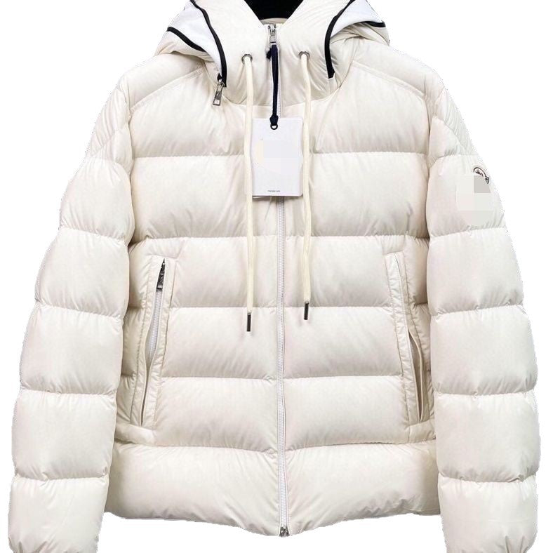 GMabcd 2025FW Mengjia High Version Hooded Letter Print Cotton Couple Winter Thickened Warm Casual Jacket Coat