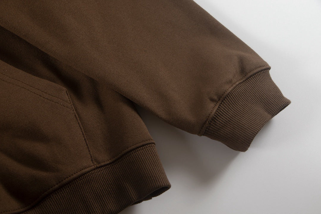 A-L-O Heavyweight Sweatshirt Loose Terry Warm Hoodie Zipper Casual Hooded Jacket