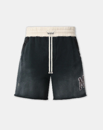 GMAmi-ri Summer Washed and Worn Casual Letter American T-shirt Loose Men's and Women's Same Shorts Suit