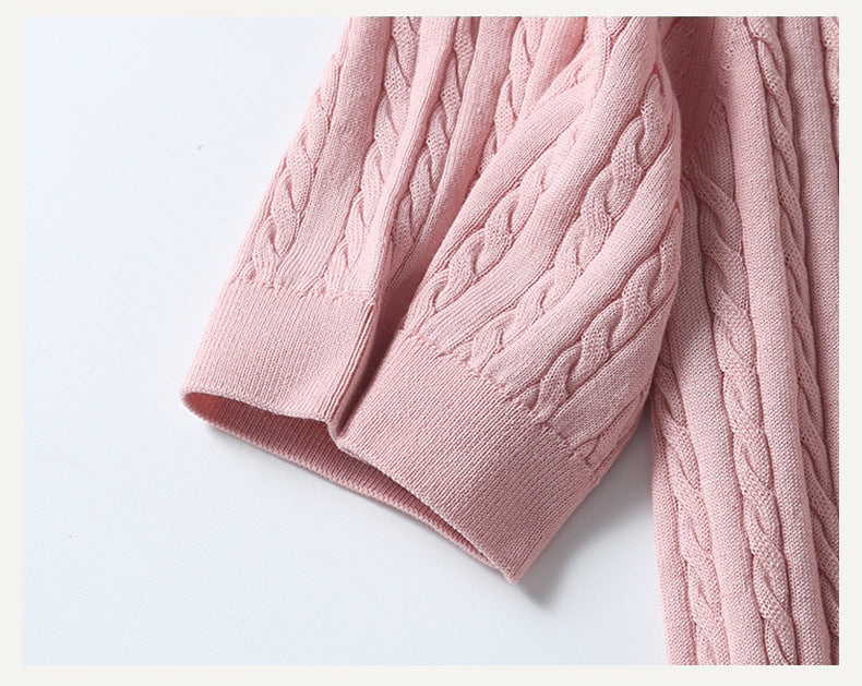 Miu Series Spring and Summer round Neck Embroidered Ruff Pony Fashion Simple Knitwear Female Tn2258 Fashion All-Matching