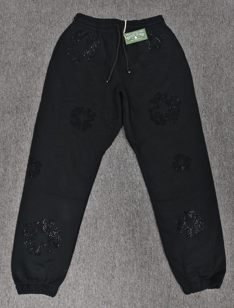 GMabcd Denim Tears Sweatshirt Main Line Kapok Rhinestone Casual Long Pants Hoodie Jacket Men