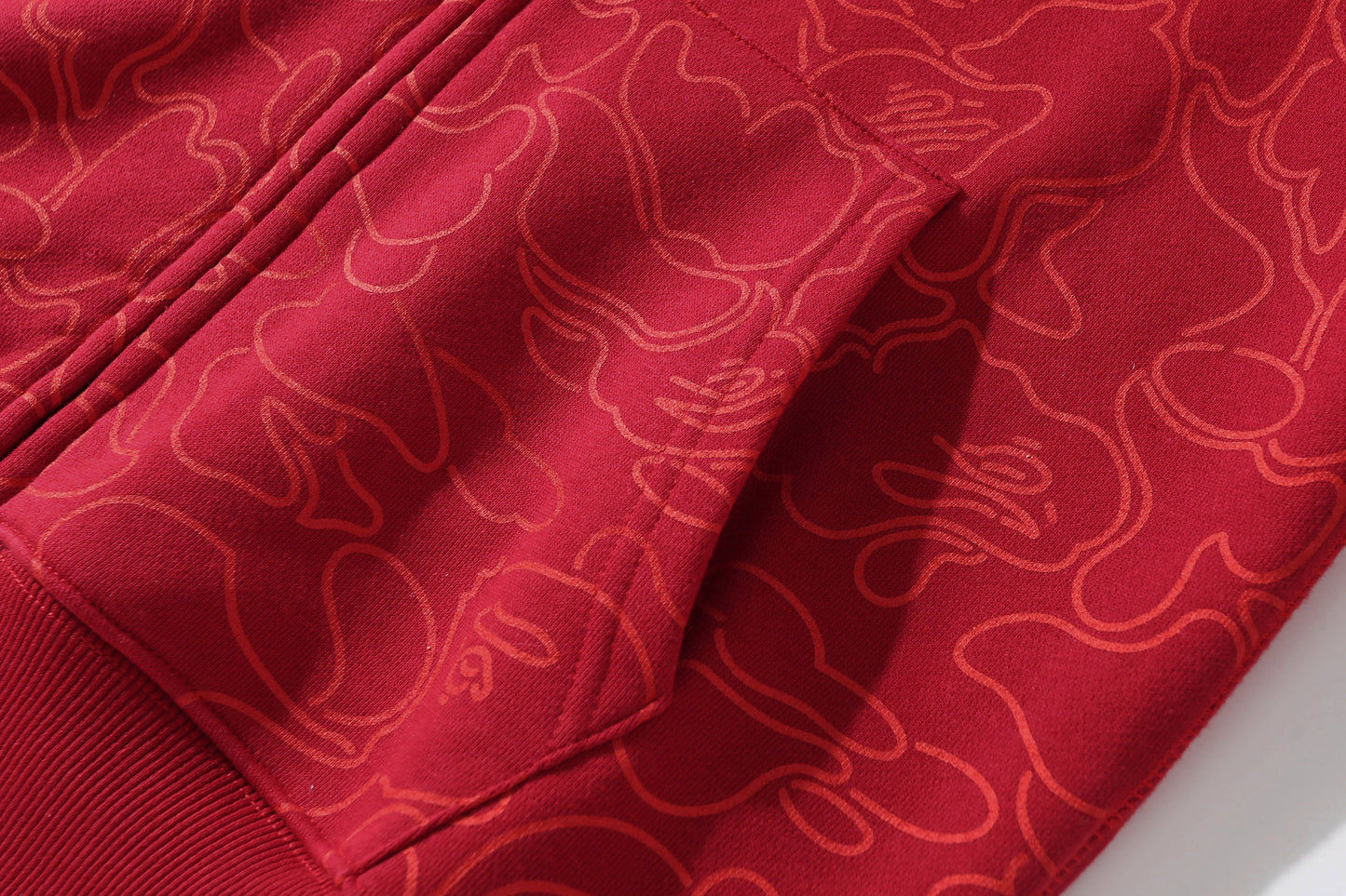 Shark Head Hoodie for Men Camouflage Full Print 30th Anniversary Pure Cotton Thin Fleece Hooded Sweatshirt