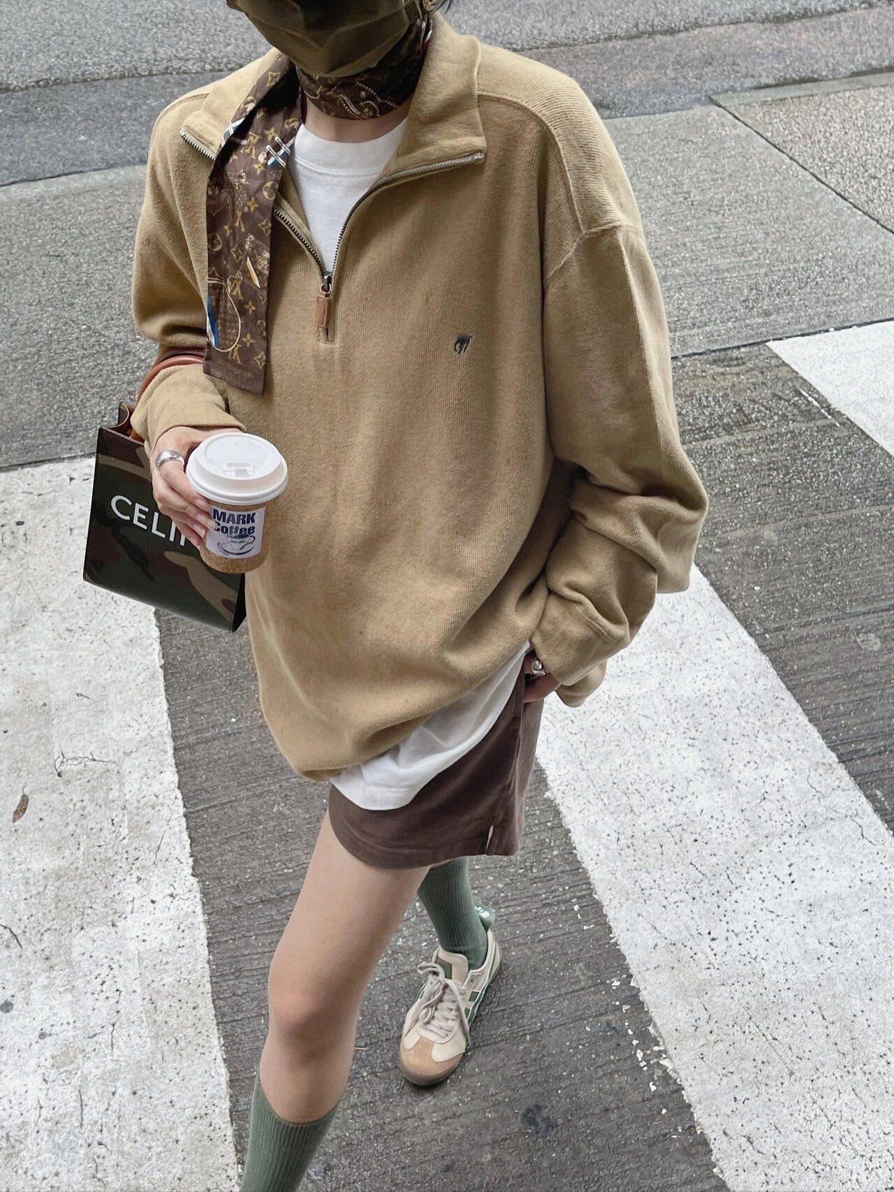 RL Ralph Pony Label Retro Couple Sweatshirt Women Long Sleeve Sweatshirt Men Polo Half Zipper Turn-down Collar Loose American Style