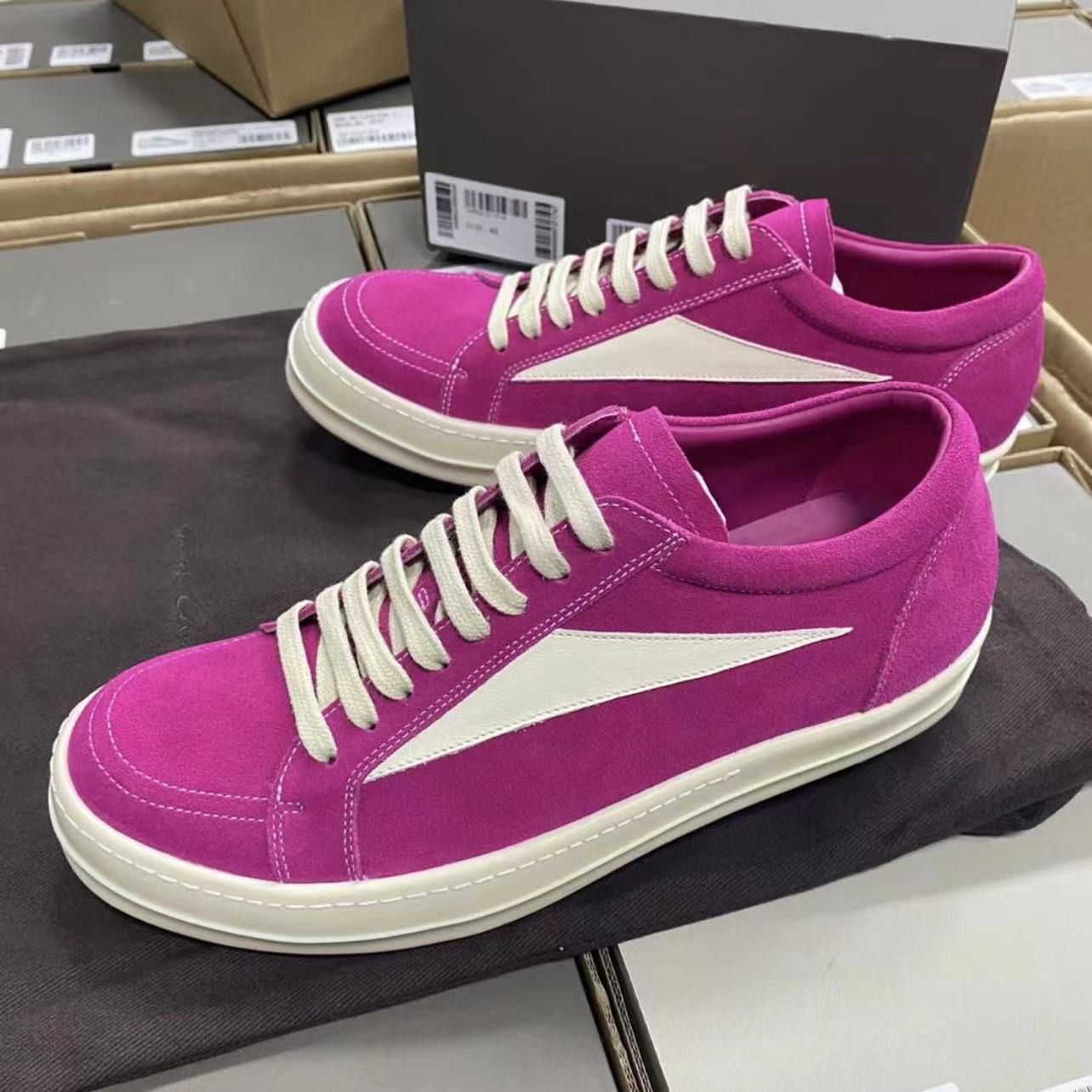 GMAbcd RICK Original Main Line New Leather Surface OWENS High Street Low-top Niche Shoes