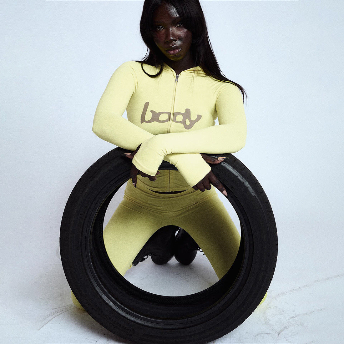 2025 Autumn Women's New Fashion Hooded Camouflage Print Long Sleeve Sports Trendy Slim Fit Long Pants Two-Piece Set