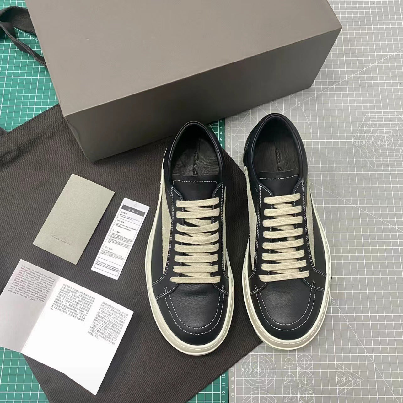 GMAbcd RICK Original Main Line New Leather Surface OWENS High Street Low-top Niche Shoes