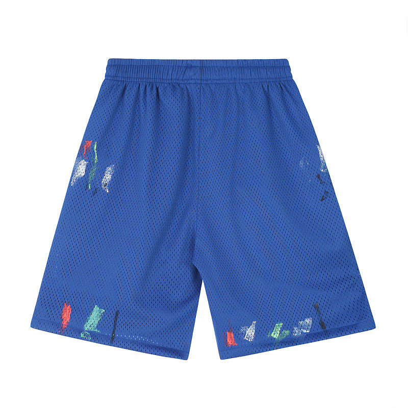 Gallery Splash-Ink Mesh Shorts 2025 Summer Men's Youth plus Size Shorts