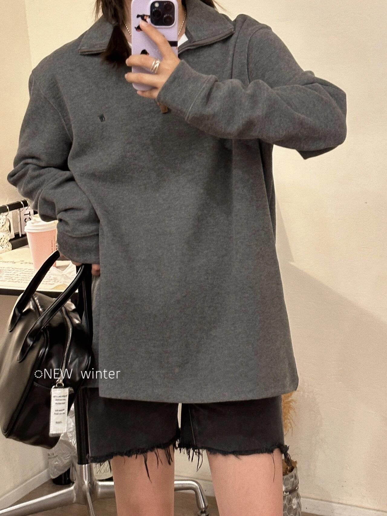 RL Ralph Pony Label Retro Couple Sweatshirt Women Long Sleeve Sweatshirt Men Polo Half Zipper Turn-down Collar Loose American Style