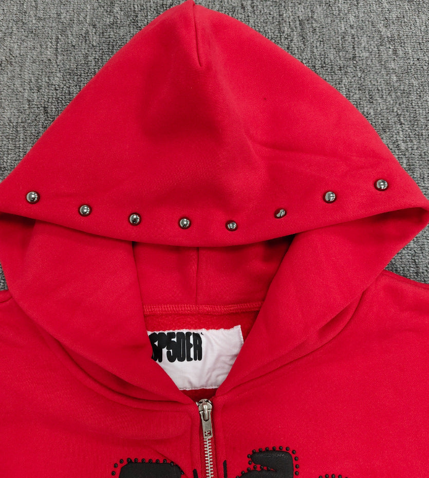 Gmabcd Hoodie Spider Zipper Jacket Multiple Styles High Street Fashion Fleece Sp5der Sweatshirt Men