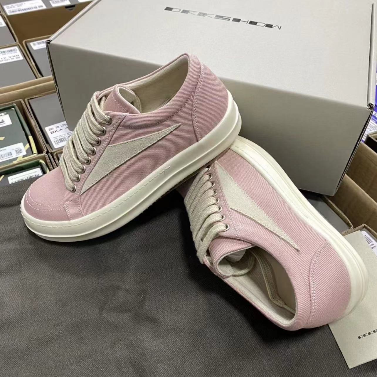 GMAbcd RICK Original Main Line New Leather Surface OWENS High Street Low-top Niche Shoes