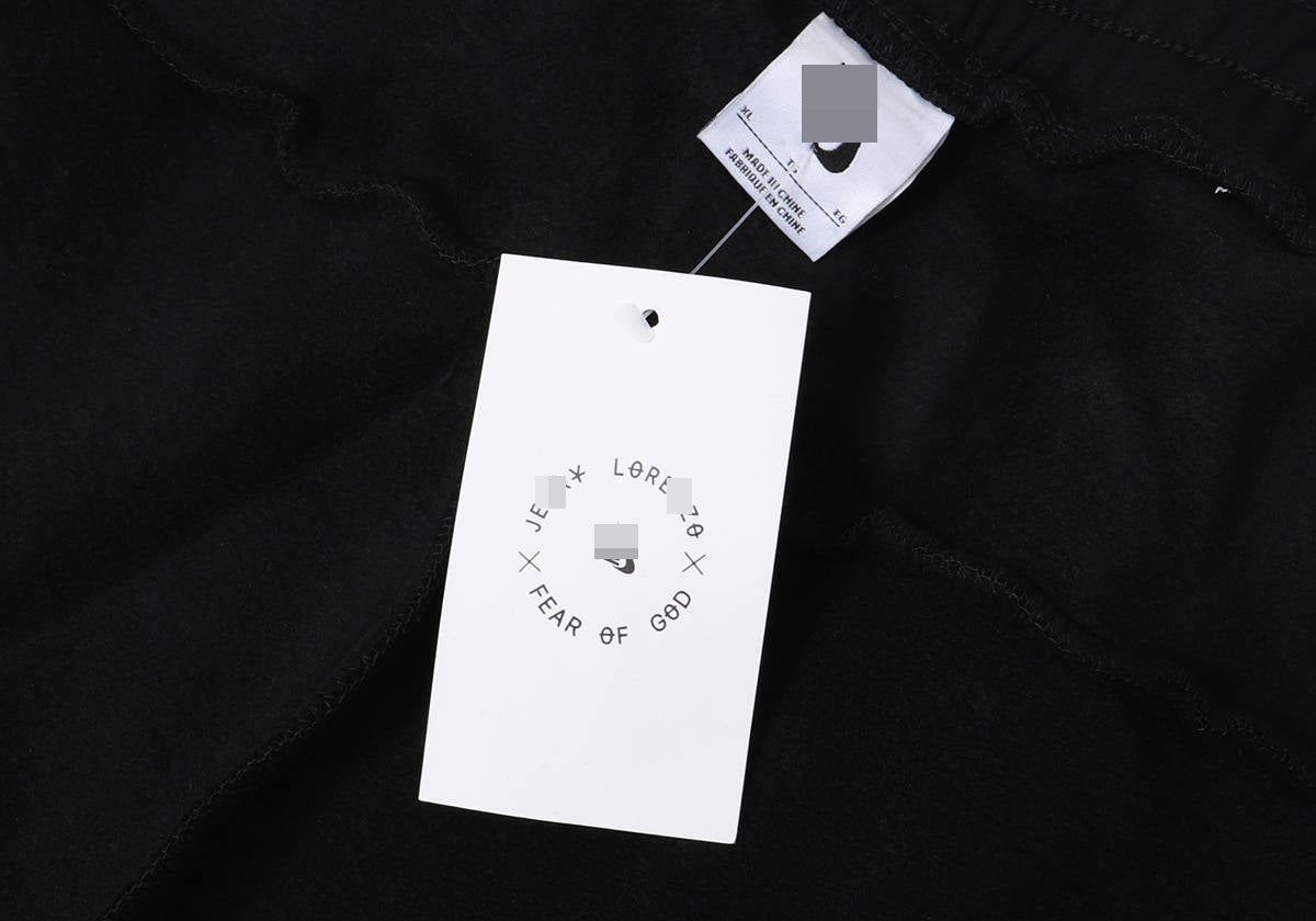 Fog Three-Party Collaboration Double Hoodie Sweatshirt 400g Heavyweight Fleece Cotton Loose Jacket for Men